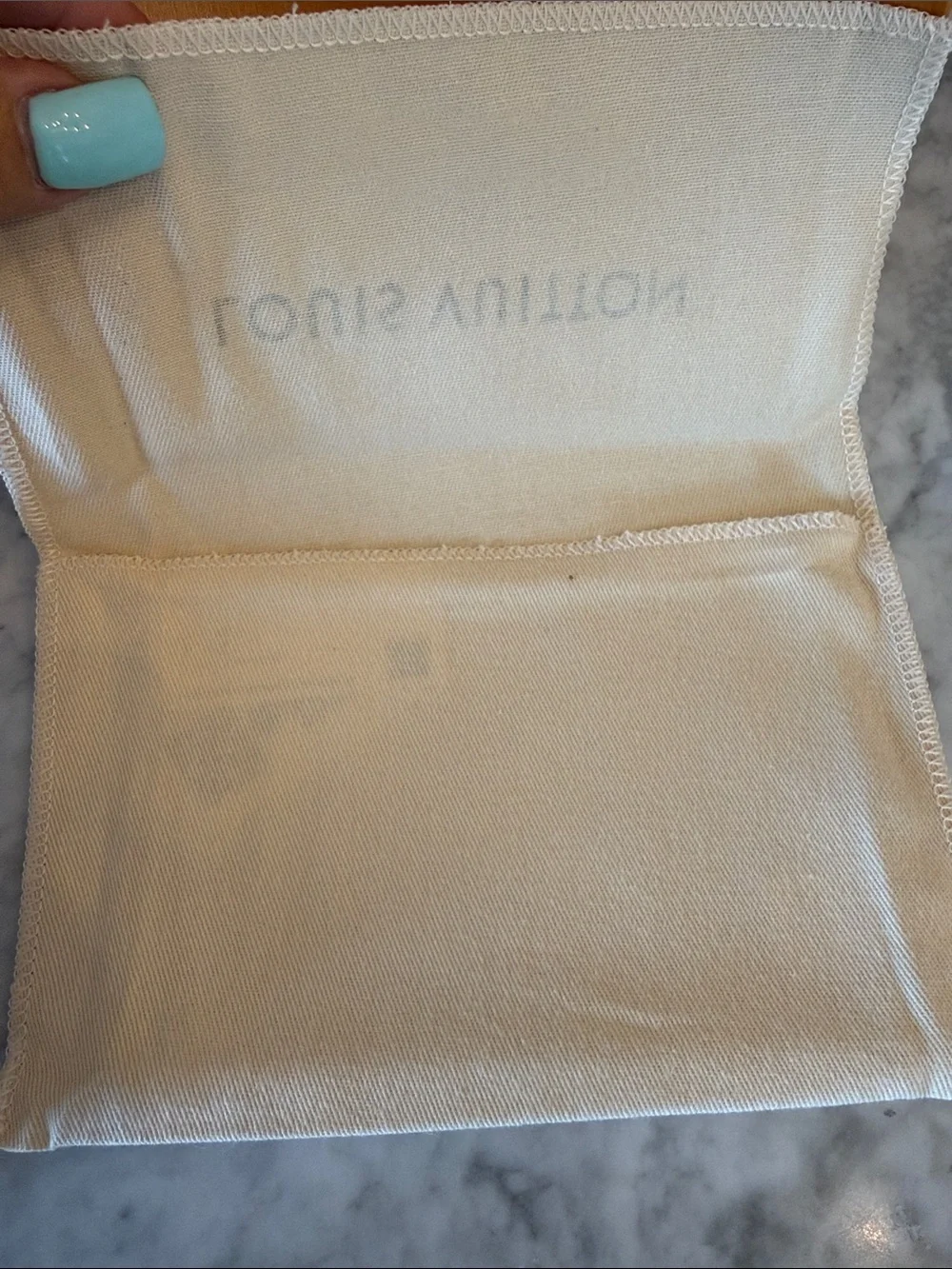 Louis Vuitton Orange and Cream Gift Set with Navy Accents